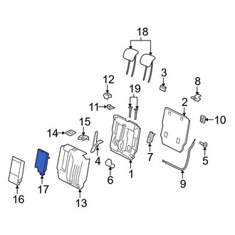 Mercedes-Benz OE - Center Seat Armrest Cover