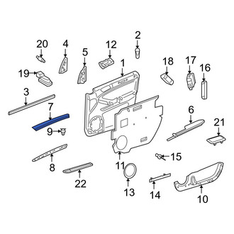 Mercedes-Benz OE - Rear Left Upper Door Trim Molding