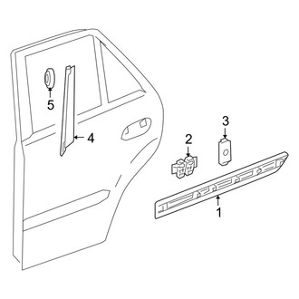 Mercedes-Benz OE - Rear Door - Exterior Trim