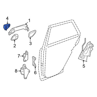 Mercedes-Benz OE - Rear Left Outer Exterior Door Handle Cover