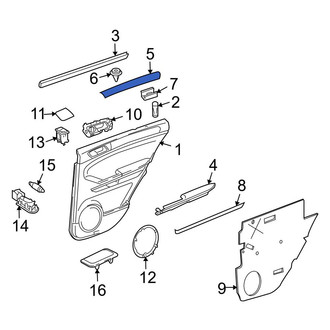 Mercedes-Benz OE - Rear Left Door Trim Molding