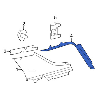 Mercedes-Benz OE - Left Body C-Pillar Trim Panel