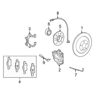 Mercedes-Benz OE - Rear Suspension - Brake Components