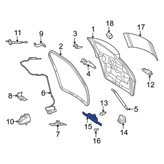 Mercedes-Benz OE - Rear Liftgate Latch Bracket