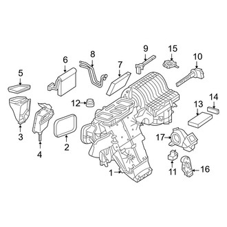 Mercedes-Benz OE - Air Conditioner & Heater - Evaporator & Heater Components (3.5L)