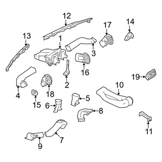 Mercedes-Benz OE - Instrument Panel - Ducts (3.5L)