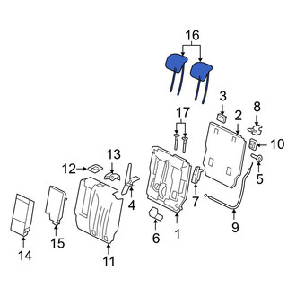 Mercedes-Benz OE - Center Left Outer Headrest