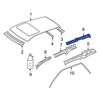 Mercedes-Benz OE - Left Roof Side Rail Reinforcement