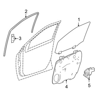Mercedes-Benz OE - Front Door - Glass & Hardware (3.5L)