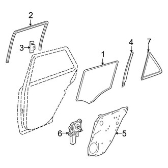 Mercedes-Benz OE - Rear Door - Glass & Hardware (3.5L)