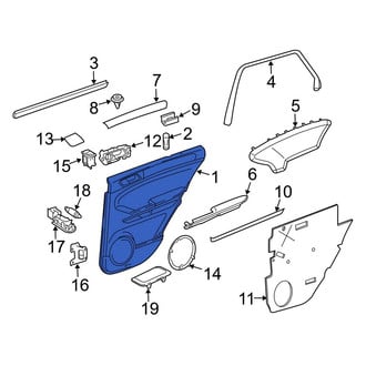 Mercedes-Benz OE - Rear Right Inner Door Interior Trim Panel