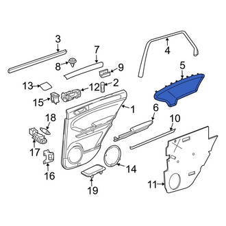 Mercedes-Benz OE - Rear Left Door Trim Molding
