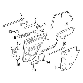 Mercedes-Benz OE - Rear Door - Interior Trim (3.5L)