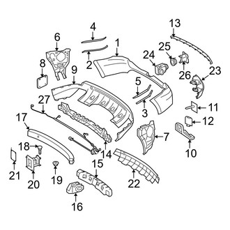 Mercedes-Benz OE - Rear Bumper - Bumper & Components (3.5L)