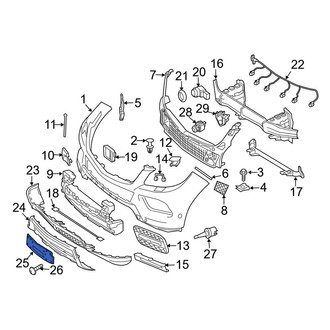 Mercedes-Benz OE - Front License Plate Bracket