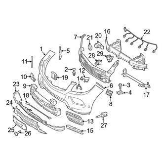 Mercedes-Benz OE - Front Bumper - Bumper & Components (W/O AMG Package)