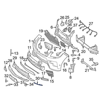 Mercedes-Benz OE - Front Left Bumper Trim
