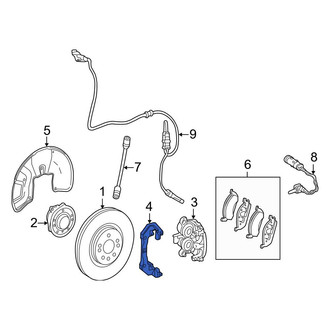 Mercedes-Benz OE - Front Disc Brake Caliper Bracket