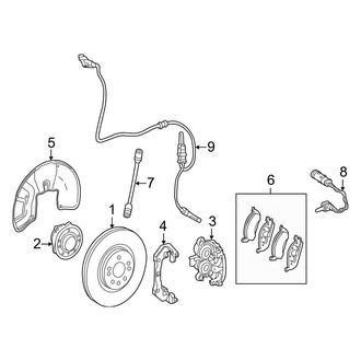Mercedes-Benz OE - Front Suspension - Brake Components (Base RWD)