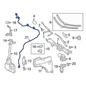Mercedes-Benz OE - Front Windshield Washer Hose