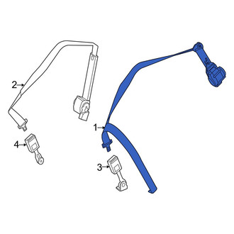 Mercedes-Benz OE - Rear Left Seat Belt Lap and Shoulder Belt