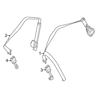 Mercedes-Benz OE - Restraint Systems - Rear Seat Belts