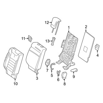 Mercedes-Benz OE - Seats & Tracks - Rear Seat Components (Right Section Only, Upper Components)