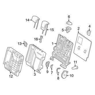 Mercedes-Benz OE - Seats & Tracks - Rear Seat Components (Left Section Only, Upper Components)