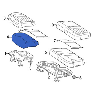 Mercedes-Benz OE - Rear Right Seat Cushion Pad