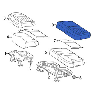 Mercedes-Benz OE - Rear Left Seat Cover