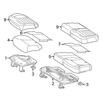 Mercedes-Benz OE - Seats & Tracks - Rear Seat Components (Lower Components)