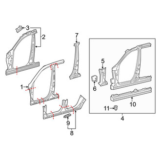 Mercedes-Benz OE - Pillars, Rocker & Floor - Aperture Panel