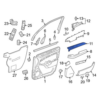 Mercedes-Benz OE - Front Left Door Trim Molding
