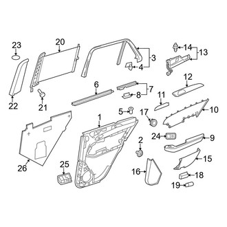 Mercedes-Benz OE - Rear Door - Interior Trim