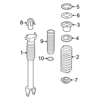 Mercedes-Benz OE - Rear Suspension - Shocks & Components (W/O Air Suspension)