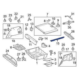 Mercedes-Benz OE - Rear Left Floor Carpet Bracket