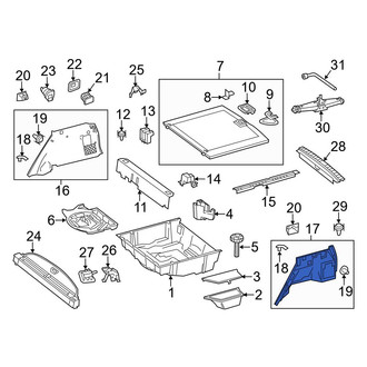 Mercedes-Benz OE - Rear Left Interior Quarter Panel Trim Panel