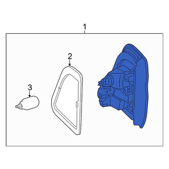 Mercedes-Benz OE - Rear Right Back Up Light Assembly