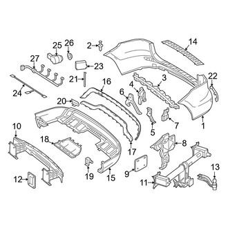 Mercedes-Benz OE - Rear Bumper - Bumper & Components