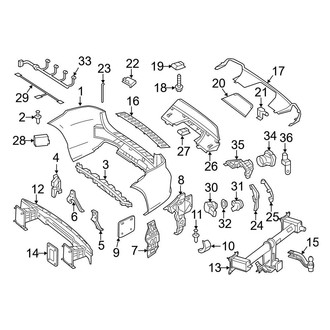 Mercedes-Benz OE - Rear Bumper - Bumper & Components