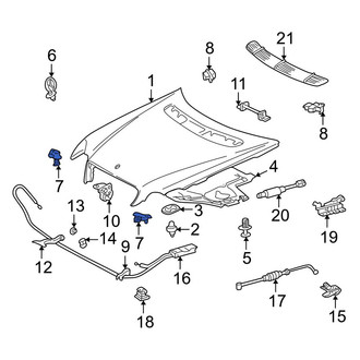 Mercedes-Benz OE - Front Upper Hood Latch