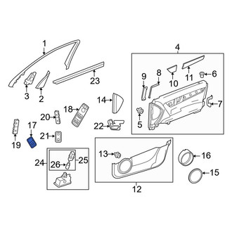 Mercedes-Benz OE - Rear Door Window Switch