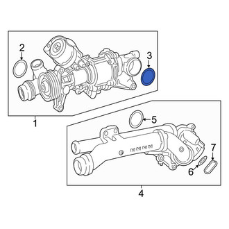 Mercedes-Benz OE - Front Engine Coolant Thermostat O-Ring