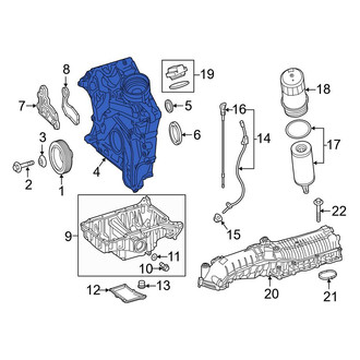 Mercedes-Benz OE - Lower Engine Timing Cover