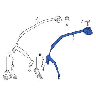 Mercedes-Benz OE - Front Right Seat Belt Lap and Shoulder Belt