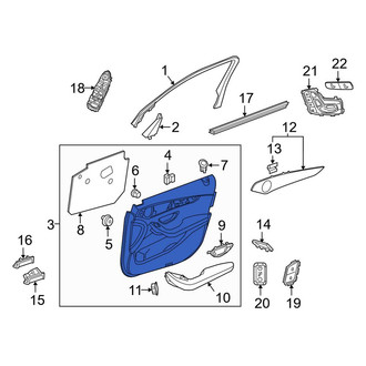 Mercedes-Benz OE - Rear Right Inner Door Interior Trim Panel