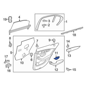 Mercedes-Benz OE - Rear Left Inner Door Interior Trim Panel