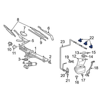 Mercedes-Benz OE - Front Windshield Washer Nozzle