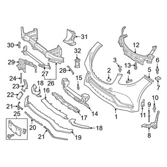 Mercedes-Benz OE - Front Bumper & Grille - Bumper & Components (With AMG Package)