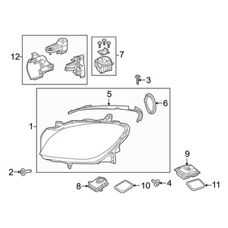Mercedes-Benz OE - Front Lamps - Headlamp Components (With Active LED Headlamps), (Sport Utility W166 Body Code)